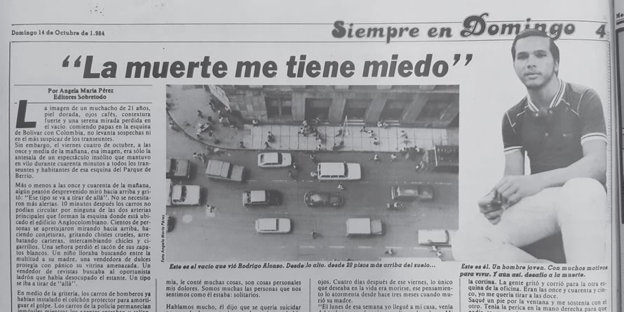 14 de octubre de 1984. Periódico El Mundo. Archivo Universidad de Antioquia.