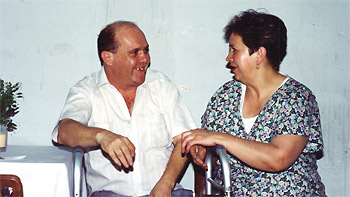 Con su esposa Marta Gómez de Saldarriaga
