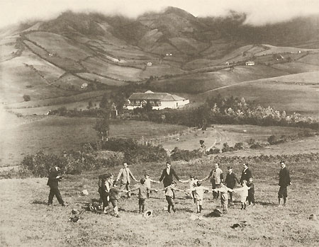 Escena de una excursión campestre en Nariño, ca. 1928