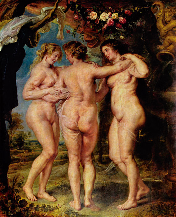 Las tres gracias. Peter Paul Rubens.