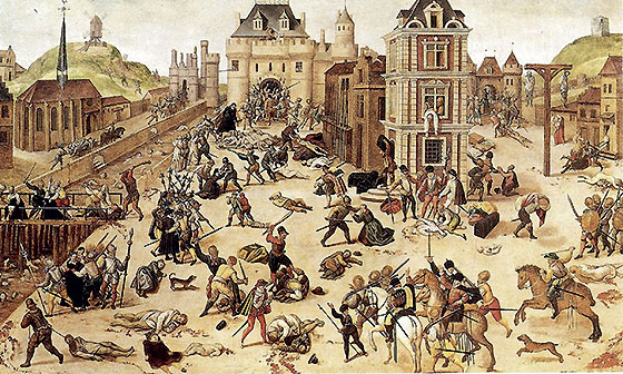 Ilustración: La masacre de San Bartolomé. François Dubois, 1572 