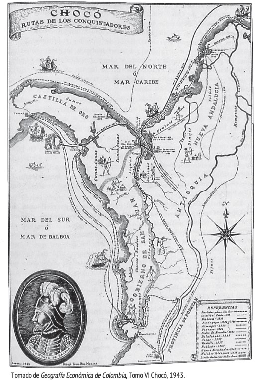 Tomado de Geografía Económica de Colombia, Tomo VI Chocó, 1943.