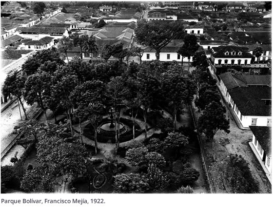 Parque Bolívar, Francisco Mejía, 1922.