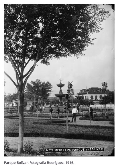 Parque Bolívar, Fotografía Rodríguez, 1916.