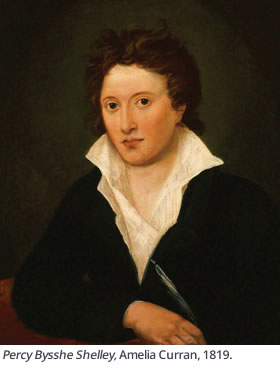 Percy Bysshe Shelley, Amelia Curran, 1819.