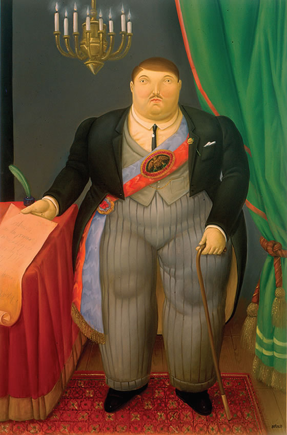 El presidente. Fernando Botero, 1997. Colección de Arte del Banco de la República.